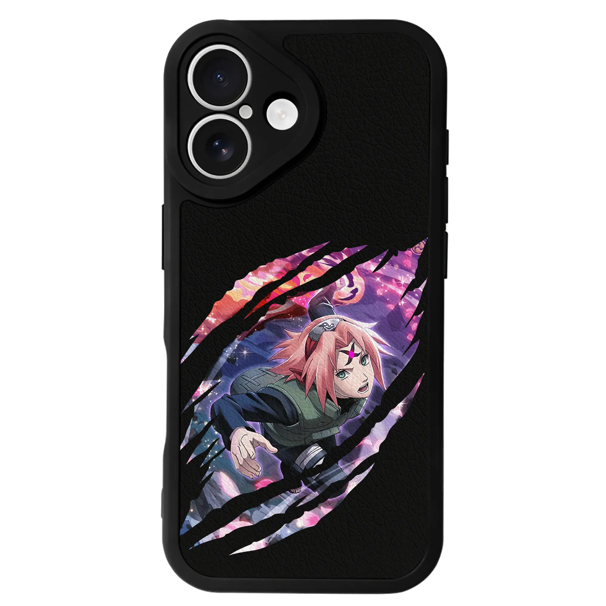 ナルト グッズ はるの さくら - IPhone 16シリーズ対応 ・ シリコンスマホケース ・ レザー調 ・ 高精度フィット ・ 耐衝撃 ・ ワイヤレス充電対応 ・ 精密カット